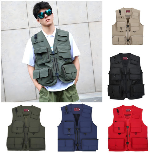 Multi pocket fishing vest - multi-pocket,