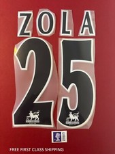ZOLA #25 1997-2004 Player Size Premier League White Nameset Chelsea UK STOCK