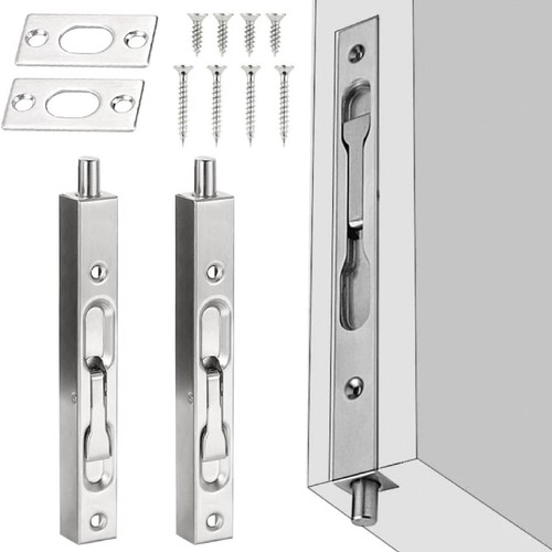 Stainless steel door flush - 2x,