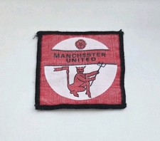 MANCHESTER UNITED VINTAGE SEW ON PATCH BADGE RARE