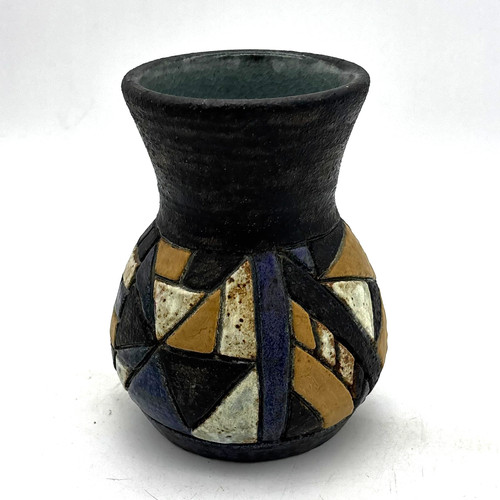 Studio pottery vase signed - pottery,