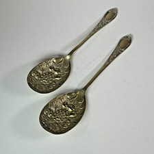 Vintage EPNS Berry Spoons Pair