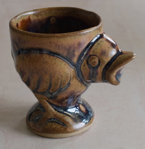Bird egg cup brown - -,
