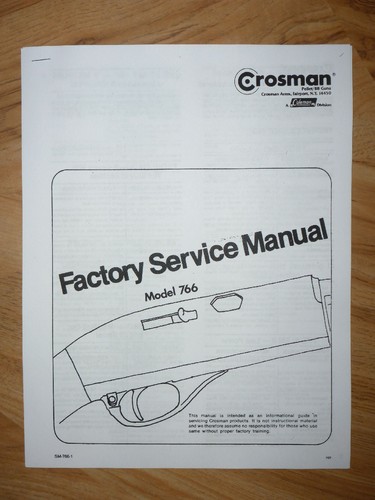 Crosman 766 service manual - 766,