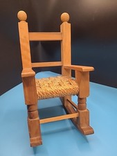Vintage Dolls  Wooden Rocking Chair 17cm 