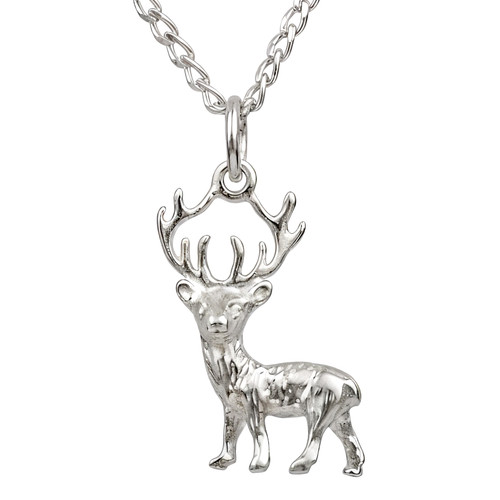 Sterling silver stag deer - sterling,
