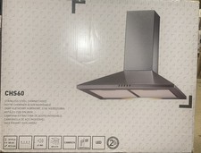 Cooke & Lewis Chimney Hood 60cm Stainless Steel Chimney Cooker Hood 3 Speeds...