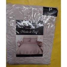 Blush Pink Quilted Pillow Sham 50x75cm Embossed Floral Cotton Blend Cover