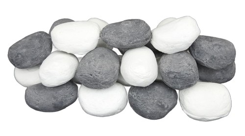 Gas fire replacement - replacement, pebbles