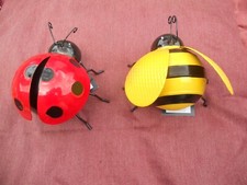 Two Pieces  Metal Bee Ladybird