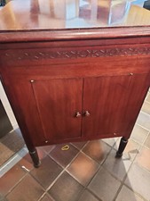 Antique Mahogany Gilbert Gramophone wth needles and 20 old 78rpm records