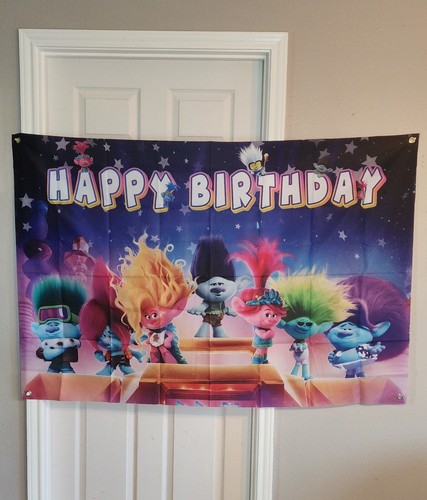 Troll birthday banner - 3×5,