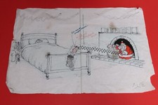 ED MCLACHLAN CARTOON - ORIGINAL PROOF ART - ADVERTISING - PRIVATE EYE PUNCH