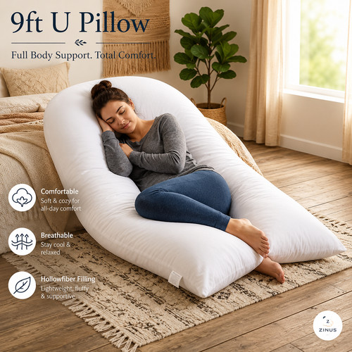 9ft shaped pillow for full - u,