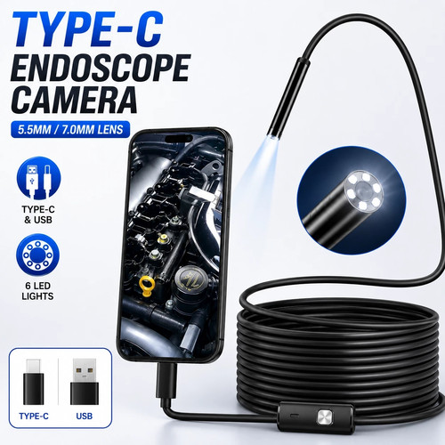 Usb type endoscope borescope - usb, c