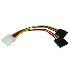 4 Pin Molex to 2 x 15 Pin SATA