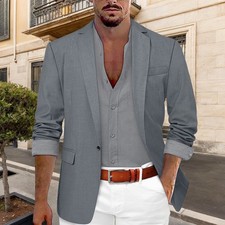 Mens Blazer Suit One Button