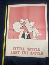 WW2 Propaganda Poster Tittle Tattle Lost the Battle by G. Lacoste