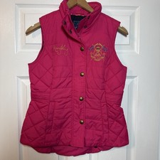 Mary King Joules Padded equestrian Gilet 8 Vgc pink Team GB