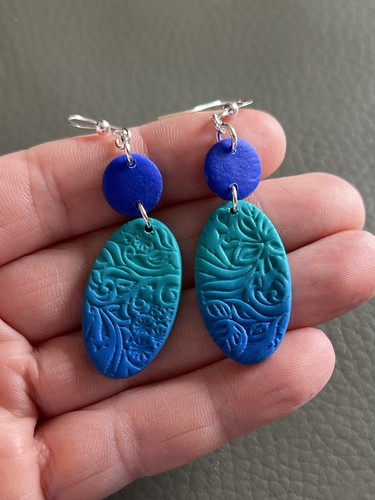 Handmade blue ombre polymer - handmade,