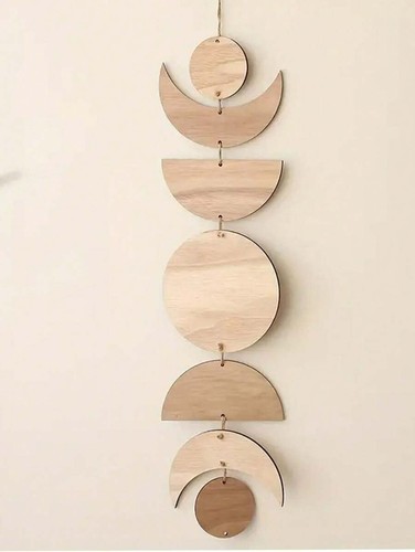 Vintage sun moon wooden - &,