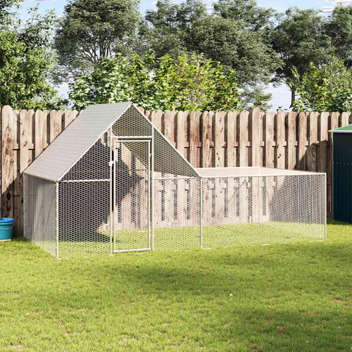 Chicken coop 4x2x2m silver - chicken,