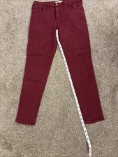 Gap Women's Jeans Burgundy/Plum Colour 28 Regular True Skinny Great Condition !