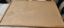 Cork Board Pin Message Notice Board Office Memo Wooden Frame Bulletin Pinboard