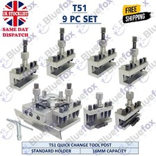 9 Piece T1 T51 Quick Change Tool Post Set Hardened & Ground for Boxford lathes
