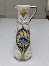 Art Nouveau Blue Cornflower Ewer Jug James Macintyre Style Florian Ware Tubeline