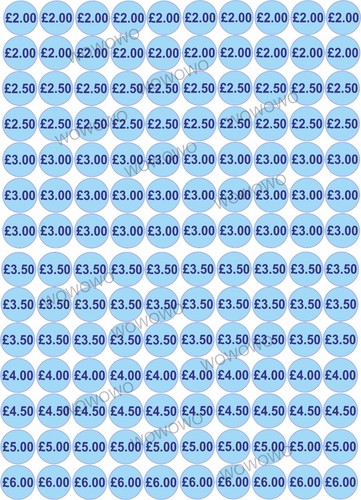 Price stickers ice - , cream