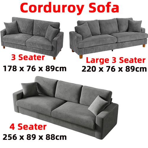 Seater corduroy sofa jumbo - seater,