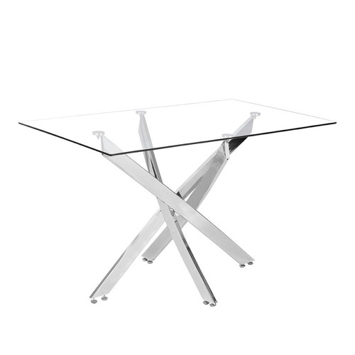 Modern glass dining table - glass,