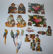 Victorian Die Cut Scraps Cats