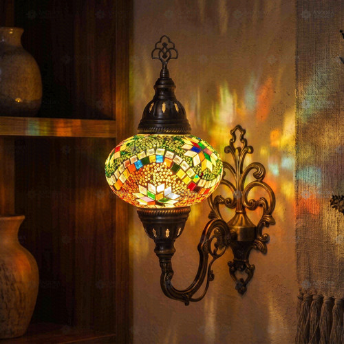 Multicolor turkish mosaic wall - multicolor,