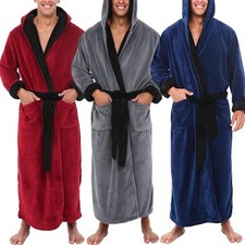 Mens Long Dressing Gown Fleece