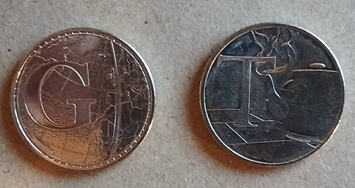 2019 alphabet 10p coins - coins., g