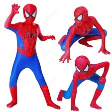 Kids SpiderMan Boy Miles Morales Tobey Maguire Outfits Jumpsuit Cosplay Costume