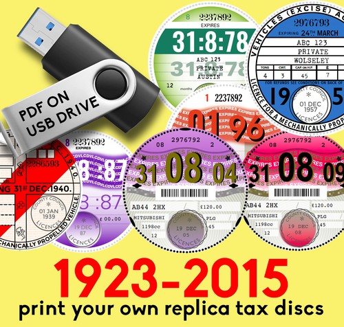 Reproduction replica road tax - reproduction,