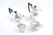 Silver Plate Tea Service Four Piece Four Legged Vintage Set 1700g