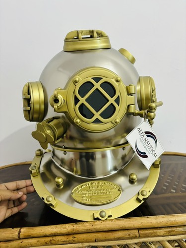 Silver divers diving helmet - diving,