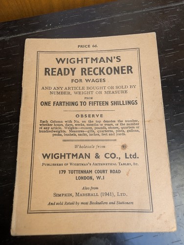 Vintage wightman ready - wightman's,