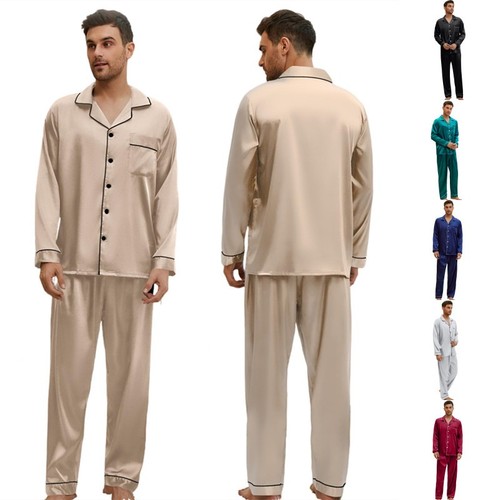 Set mens satin silk pajamas - mens,