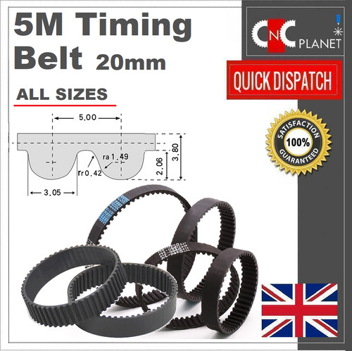 Belt 5mm pitch 20mm width - 5m,