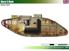 1/72 WW1 British Mk.V MALE Tank. Painted Resin. 3800+ models on offer