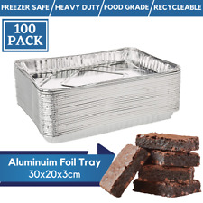 100 Pack Aluminium Foil Trays