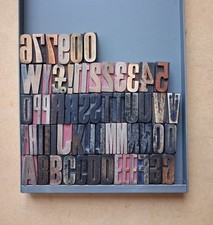 Vintage wooden letterpress - vintage,