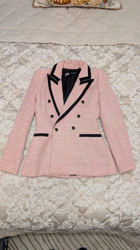 Zara pink textured - textured, blazer