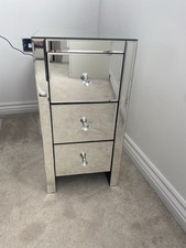 Murano Mirrored Bedside Table - X 2  AS A SET Please See Photos