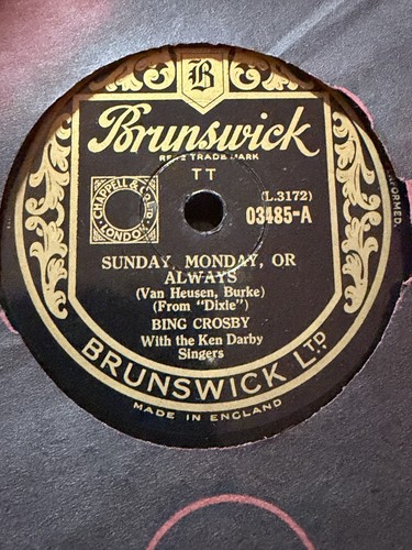 Bing crosby sunday monday - sunday, or